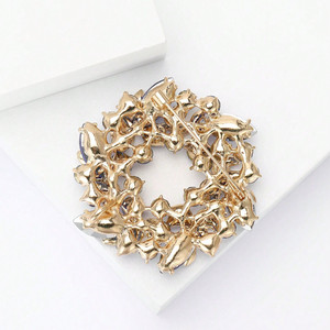 เข็มกลัดรูปพวงมาลัยดอกไม้ประดับคริสตัลวิบวับสุดหรูสำหรับผู้หญิง เข็มกลัดแบบติดเสื้อผ้า เครื่องประดับลำลอง ของขวัญ - Product Image 5