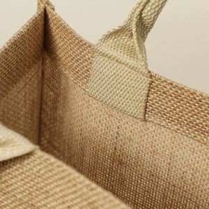 Hot Sale Durable <b>Large</b> Capacity Jute Shopping <b>Bags</b> Portable Customized Logo Printing Hemp Tote <b>Bag</b> - Product Image 4