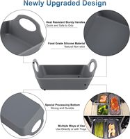 Grands séparateurs de plaque de cuisson en silicone jetables écologiques pour une cuisson et une préparation de repas faciles, poignées robustes résistantes à la chaleur, antiadhésifs