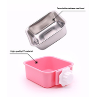 Gamelle Solide Portable en Acier Inoxydable pour Animaux de Compagnie : Lapin, Hamster, Chien, Chat, Chiot, Chaton – Gamelle Durable pour Eau et Nourriture