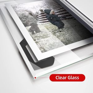 Customized Crystal Glass <b>Gold</b> <b>Photo</b> <b>Frame</b> 4x6 5x7 8x10 Picture <b>Frame</b> Glass for Tabletop Display Vertical or Horizontal - Product Image 6