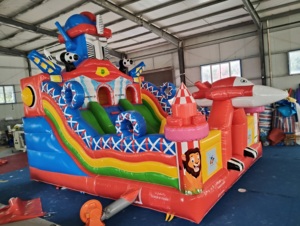 Château gonflable robot avec toboggan, aire de jeux gonflable commerciale en PVC pour la <span class=keywords><strong>location</strong></span> de fêtes d'enfants - Product Image 4