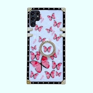 Étui de protection fantaisie avec motif papillon pour <span class=keywords><strong>Samsung</strong></span> <span class=keywords><strong>Galaxy</strong></span> S21FE S22 S23 Plus, pour <span class=keywords><strong>Galaxy</strong></span> A73 5G avec béquille - Product Image 1
