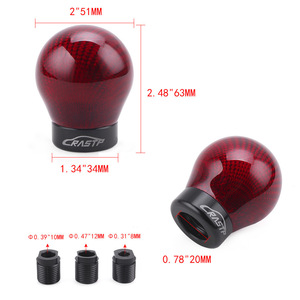 RASTP Carbon Fiber <b>Shift</b> <b>Knob</b> SFN065 Ergonomic Round Gear Lever for Car Modification Parts - Product Image 2