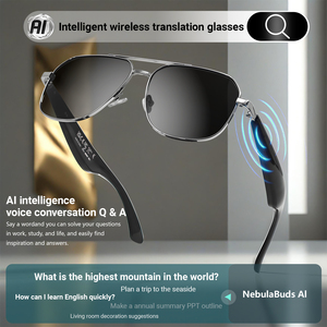 Gafas de metal GY100 <span class=keywords><strong>en</strong></span> tiempo real 100 + Idiomas Responder llamadas Gafas de sol deportivas Ai Smart Translation Gafas inteligentes inalámbricas - Product Image 3
