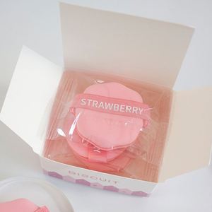 Esponja de Maquillaje Facial de Látex Suave de Doble Uso, Color Rosa, para Base de Maquillaje, Estilo Strawberry Biscuit, para Aplicación en Seco y Húmedo - Product Image 6