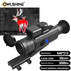 Dispositivo de Visión Nocturna Térmica OWLSHINE para Exteriores, Visor Infrarrojo con Retícula, Telémetro, Zoom Óptico 10x-20x, Visión Térmica de 120° de Ángulo Amplio - Product Image 3