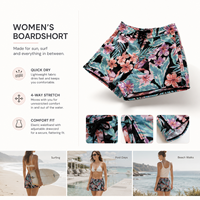 Shorts de plage sexy pour femmes YILONG WOMEN, imprimé floral, style vacances, boardshorts pour femmes
