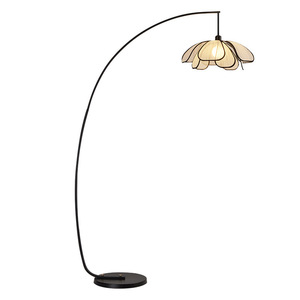 Hoa Hình dạng cổ phòng khách Đèn sàn hiện đại Retro thiết kế nghệ thuật Trung Quốc biệt thự B & B 27 Đèn sàn câu cá - Product Image 6