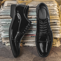 Chaussures habillées Oxford en cuir véritable pour hommes, à enfiler, décontractées et formelles, avec semelle extérieure en caoutchouc, toutes saisons, bout rond