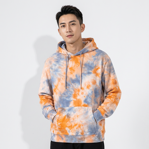 Sudadera con Capucha Tie Dye para Hombre, Manga Larga, Informal, con Bolsillo Tipo Canguro - Product Image 1