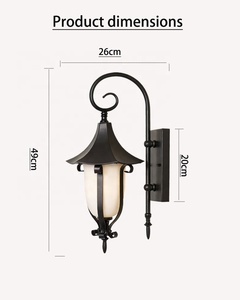 Lámpara de Pared para Exteriores de Alta Calidad, Estilo Retro, para Jardín, Patio, Iluminación LED - Product Image 3