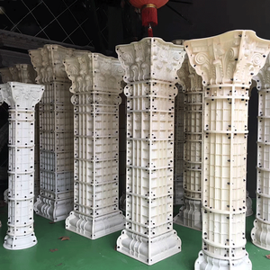 Tempat Lilin Kolom Romawi Desain Eropa dari PVC dengan Busa Poliuretan dan Kaca untuk Dekorasi Villa - Product Image 1