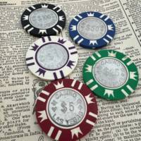 Jeu de jetons de casino OEM ODM Vegas, lot de 5 jetons de jeu en plastique et en métal, jetons utilisables fabriqués en Chine