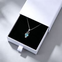 Boîte de rangement pour bijoux avec impression de logo personnalisé, boîte de présentation en papier, tiroir pour boucles d'oreilles, anneaux, colliers