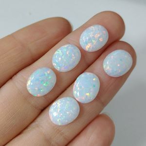 Lab Create Opal Stones Ópalo sintético Oval Cabochon Gemstone para DIY Joyería hecha a mano - Product Image 6