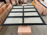 Portes de garage sectionnelles modernes en aluminium et verre dépoli, en promotion, directement de l'usine chinoise