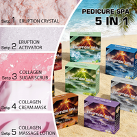 Kit de Pédicure et Manucure Deluxe 5 Étapes OEM/ODM Personnalisé avec Logo, Effet Bulles de Collagène, pour Spa des Pieds en Boîte – Vente en Gros