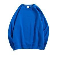 Sweat-shirt unisexe 300g 100% Coton respirant, sain, couleur unie, col rond, épaules tombantes, sans doublure, coupe ample et décontractée, automne