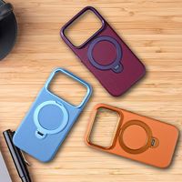 Étui de téléphone portable simple, antichute, en PC+PU, avec béquille magnétique, couleur unie, haute qualité, style professionnel pour iPhone 18 17 Pro Max