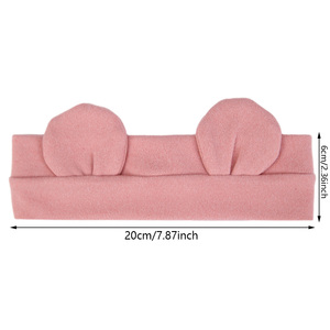 Double Bear Ears <strong>Baby</strong> <strong>Headbands</strong> Elastic Soft Faux Cashmere <strong>Headband</strong> For Boys And Girls Headwraps - Product Image 6
