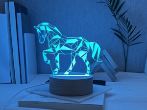 Nhà Máy bán hàng trực tiếp của vòng gỗ rắn ánh sáng cơ sở nhỏ ánh sáng ban đêm Acrylic mô hình tùy chỉnh doanh nghiệp <span class=keywords><strong>USB</strong></span> ánh sáng ban đêm - Product Image 6