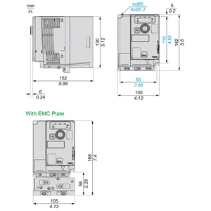 อินเวอร์เตอร์ปรับความถี่สามเฟส รุ่น ATV320 ซีรีส์ 380V IP65 สำหรับระบบอัตโนมัติในอุตสาหกรรม - Product Image 6