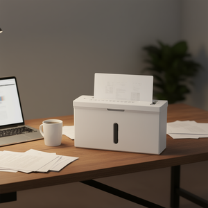 Déchiqueteuse de papier compacte universelle pour bureau, capacité de 1,05 gallon, capacité de 2 feuilles, modèle silencieux mini D0100XFLH28 - Product Image 2