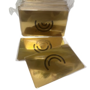 رقائق Nfc معدنية بالكامل ذهبية فاخرة, بطاقة أعمال رقمية مطبوعة بقطر 85x54MM - Product Image 2