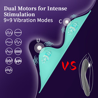 Intelligenter Tragbarer Slip-Vibrator mit Doppelmotor, Klitoris- und Analstimulator, App-Fernbedienung, Wiederaufladbar, Leise, Silikon, Wasserdicht IPX7
