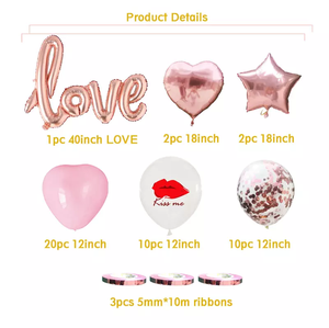 بالونات حمراء على شكل قلب ، 48 قطعة, مجموعة بالونات من اللاتكس ، تستخدم في حفلات الزفاف وعيد الحب - Product Image 3