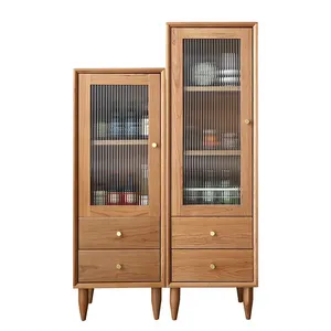 Gmart — égouttoir de vin minimaliste à personnaliser, décoration pour la maison, en bois, chêne gris, pour Bar, armoire à liqueur, avec étagères de rangement