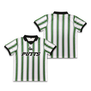 Wholesale Custom Retro Design Football Jersey Sublimated Stripe Soccer Jersey