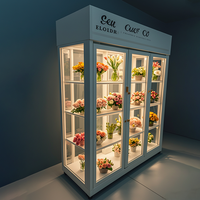 Vitrine réfrigérée pour fleurs à température unique de 1700 L, refroidisseur de fleurs naturel avec refroidissement par air