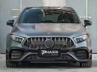 Kit carrosserie complet A45 AMG pour Mercedes Classe A W176 2016-2018, pièces de modification extérieures pour restylage incluant pare-chocs, calandre, jupes latérales