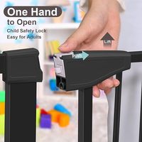 Barrière de sécurité multifonctionnelle en métal ABS certifiée, à fermeture automatique, pour bébés et animaux domestiques, à fixation par pression, pour couloir, escalier intérieur et toilettes