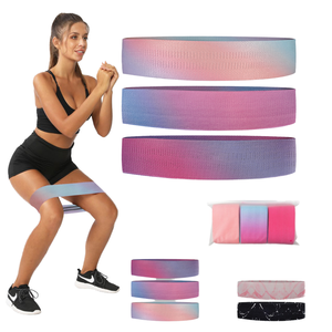Polyester Fabric Comfortable High Elasticity <b>Workout</b> <b>Bands</b> Set Heavy Level Gym Resistance <b>Bands</b> Yoga Exercise Hip Circles Loops - Product Image 4