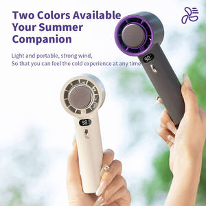 Logotipo personalizado alta velocidade Handheld Ice Turbo fãs Mini recarregável USB frio compressa portátil ventilador de refrigeração Stepless regulamento - Product Image 6
