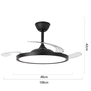 Led ánh sáng thông minh <span class=keywords><strong>Fan</strong></span> Chandelier với tích hợp nguồn ánh sáng thiết kế mới DC động cơ ánh sáng Trần với điều khiển từ xa - Product Image 6