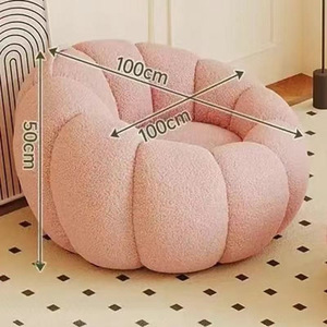 Sofá estilo crema IStapromo Gifts, sofá reclinable o para dormir, sillón de descanso, sofá de tela de lana de cordero - Product Image 3