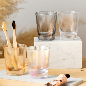 Màu sọc chì miễn phí Ly nước thủy tinh & uống ly 370ml Công suất cổ điển phong cách bền & tái sử dụng - Product Image 4