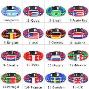 Fabricante De Banderas De 287 Países Pulseras De Supervivencia De Paracord Con Banderas De Puerto Rico, Brasil, Alemania, Arabia Saudita, Australia Y Haití - Product Image 3