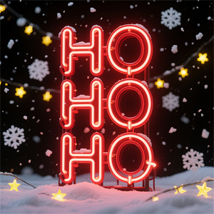 Đèn chữ Neon LED Giáng Sinh màu xanh hiện đại dùng cho quảng cáo ngoài trời, chống thấm nước, trang trí - Product Image 3