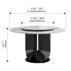 Mesa de comedor moderna de lujo de 1,5 m con base de acero inoxidable Nuevo mármol natural para cocina Directo de la fábrica Foshan - Product Image 5