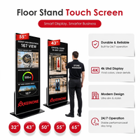 Kiosque publicitaire LCD sur pied avec système Android pour centre commercial, 55 pouces, pour intérieur