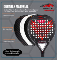 Raquette de padel personnalisable de haute qualité, fabriquée en usine avec grip en forme de diamant pour raquetas de padel, raquette de terrain de padel