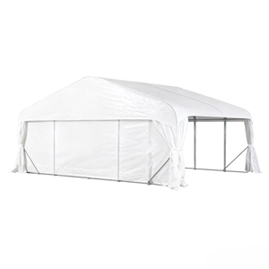 Doppia tettoia pieghevole per Garage portatile struttura in acciaio semplice Design moderno per capannone auto - Product Image 5