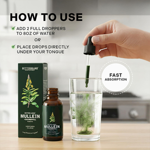 Kräuterergänzung Königskerzenblätter-Tropfen Premium-Tinktur mit Chlorophyll zur Lungenentgiftung und für die Atemwegsgesundheit - Product Image 4