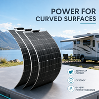 Offre limitée : panneaux solaires flexibles transparents à 20 % d'efficacité, 315 W, 320 W, 330 W, panneaux solaires photovoltaïques portables pour réseau