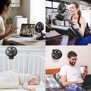 <span class=keywords><strong>พัดลม</strong></span>พกพาแบบชาร์จไฟ<span class=keywords><strong>ได้</strong></span> 10000mAh พร้อมไฟขนาดเล็ก ปรับ<span class=keywords><strong>ส่าย</strong></span>อัตโนมัติ และควบคุมความเร็วแบบไร้ขั้นบันได วัสดุพลาสติก ใช้ได้ในบ้าน/รถยนต์/กลางแจ้ง - Product Image 6